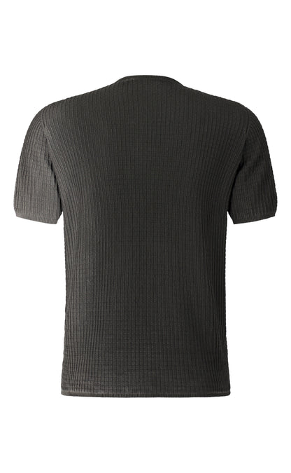 Unikat: nahtloses T-Shirt in 3D-Strick aus feinster Baumwolle, Relaxed Fit