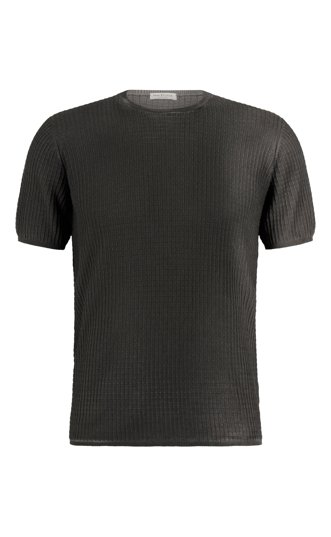 Unikat: nahtloses T-Shirt in 3D-Strick aus feinster Baumwolle, Relaxed Fit