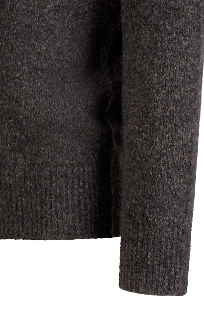 Supersofter Rundhalspullover in Tweedoptik, relaxed fit