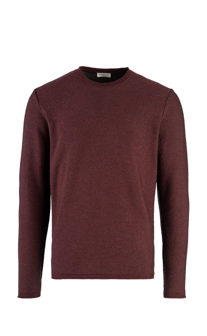 Supersofter Doubleface-Pullover: außen Merino, innen Baumwolle, relaxed fit
