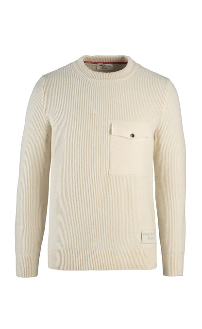 Rundhalspullover aus supersofter Lambswool, relaxed fit