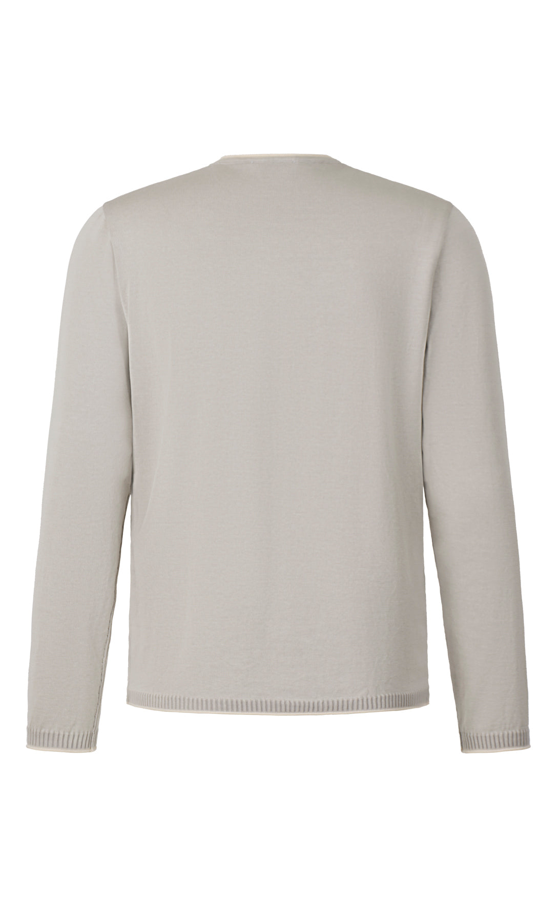 Supersofter, plattierter Rundhalspullover aus feinster Baumwolle, Relaxed Fit