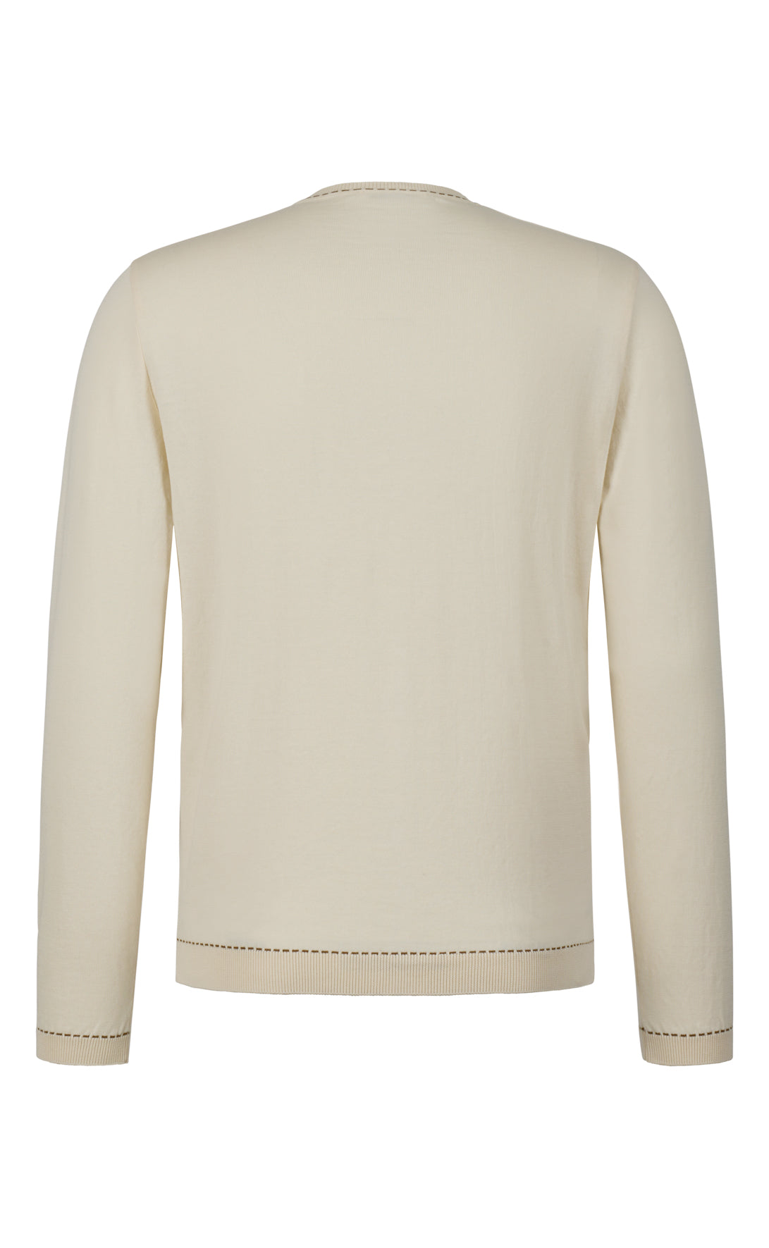 Rundhals-Pullover aus feinster Baumwolle, Relaxed Fit