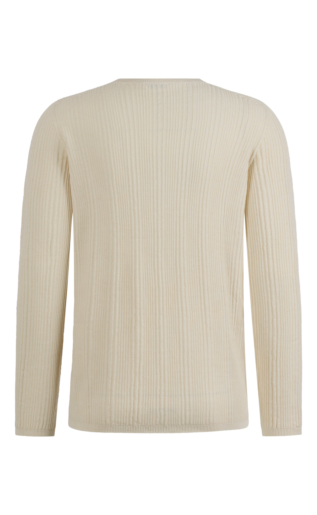 Rundhals-Pullover aus feinster Baumwolle, Seamless, Relaxed Fit