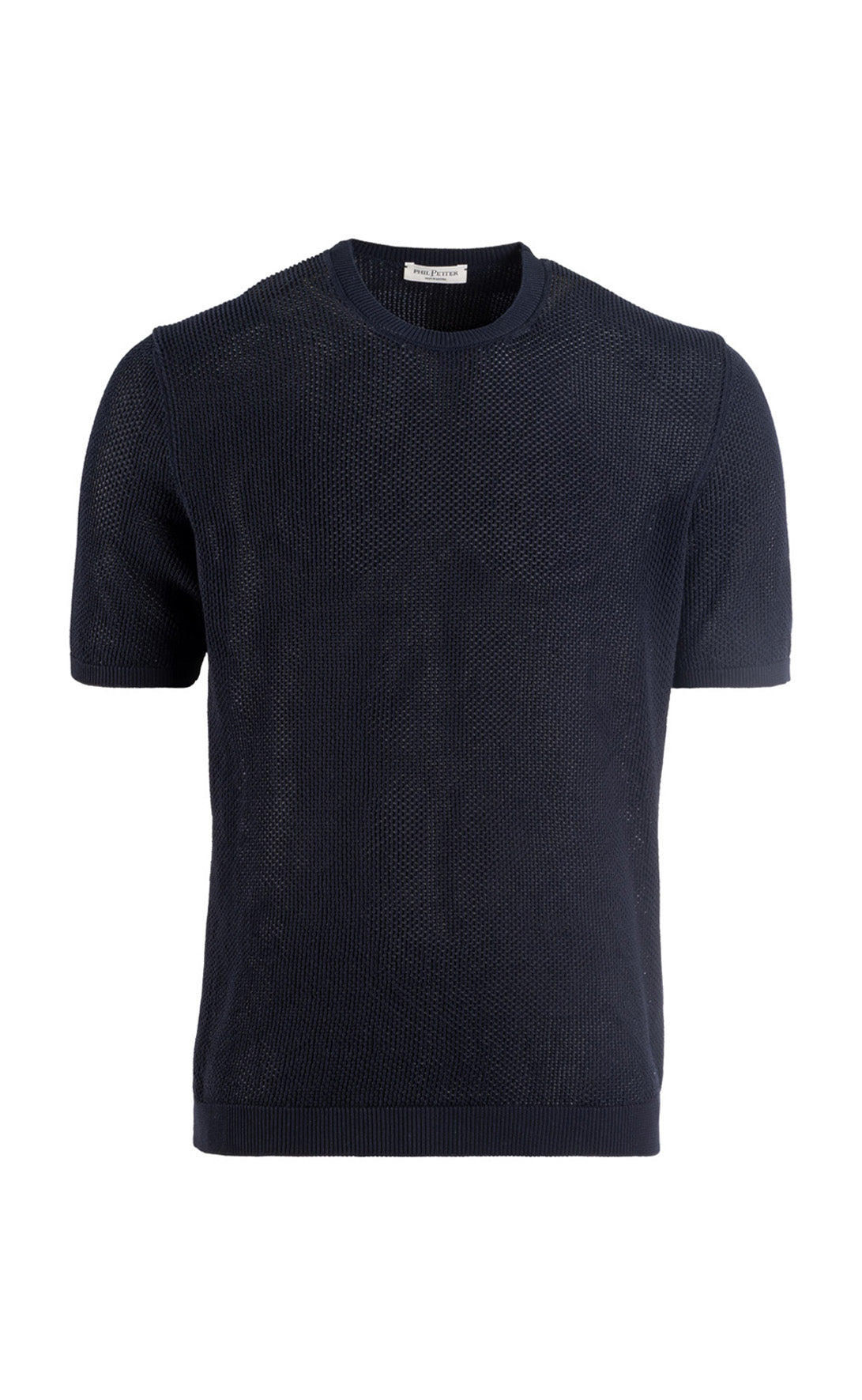 Kurzarm-Pullover aus reiner Baumwolle im modernen Crochetstrick