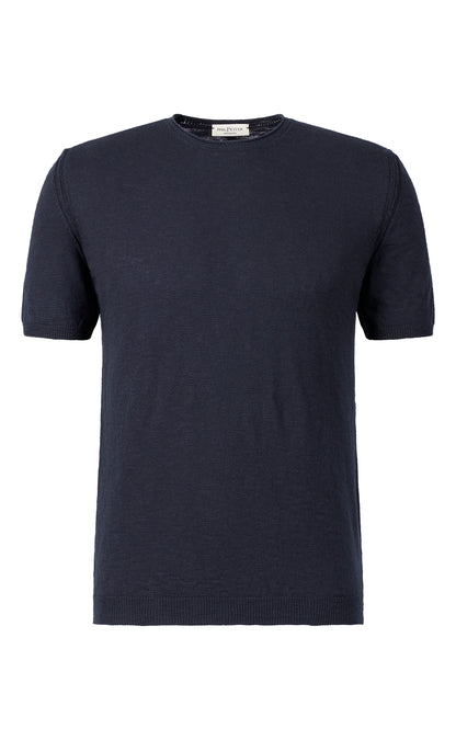 Kurzarm-Pullover aus weichem Baumwoll Flammengarn, Relaxed Fit