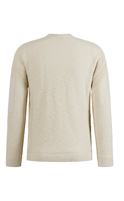 Sportlicher Pullover aus weicher Baumwolle und Zipptasche am Arm, relaxed Fit