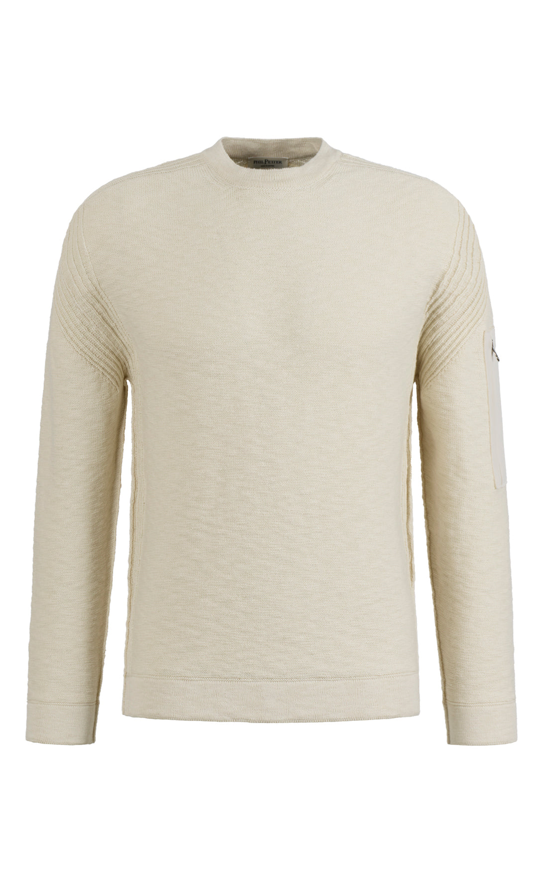 Sportlicher Pullover aus weicher Baumwolle und Zipptasche am Arm, relaxed Fit