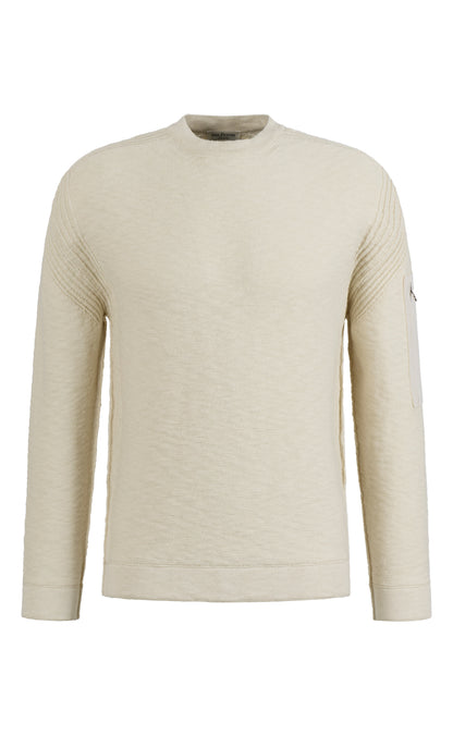 Sportlicher Pullover aus weicher Baumwolle und Zipptasche am Arm, relaxed Fit