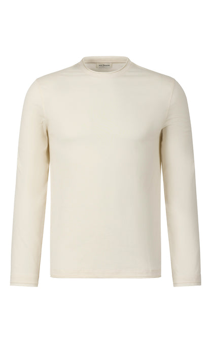Shirt langarm aus feinstem Pima Baumwoll-Jersey, regular fit