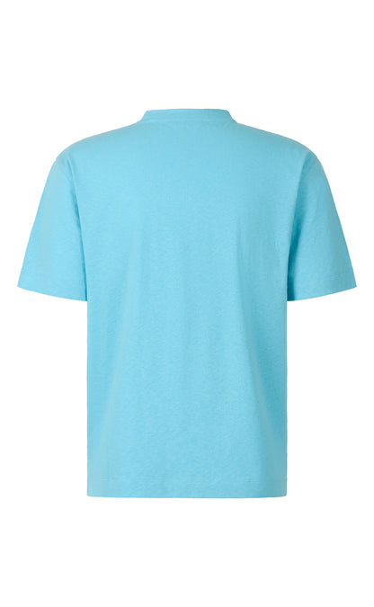 T-Shirt aus kühlender Baumwoll-Leinen Mischung, legere Passform