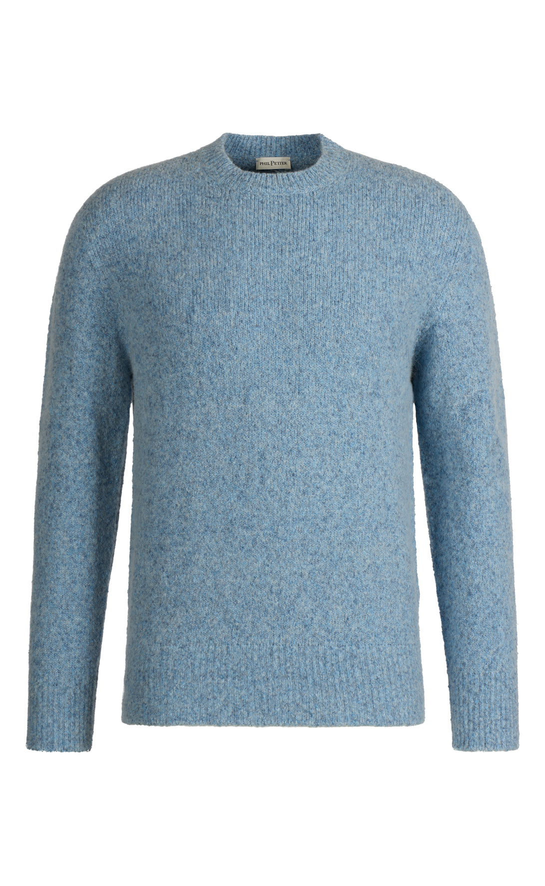 Nahtlos gestrickter Pullover aus supersoftem Tweedgarn, relaxed fit