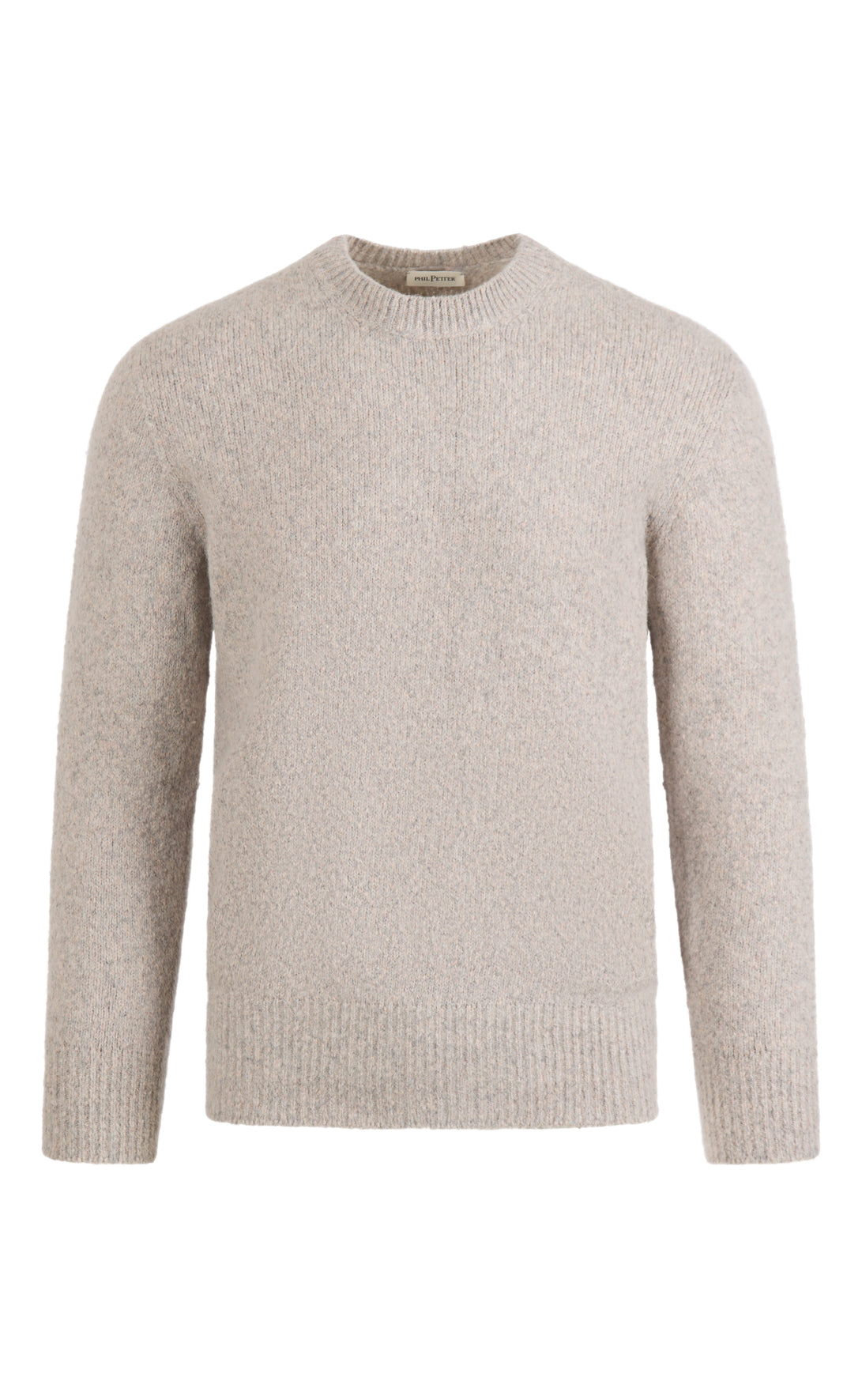 Nahtlos gestrickter Pullover aus supersoftem Tweedgarn, relaxed fit