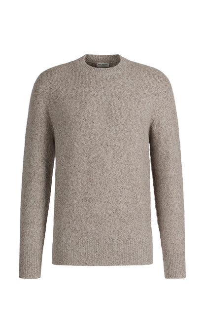 Nahtlos gestrickter Pullover aus supersoftem Tweedgarn, relaxed fit