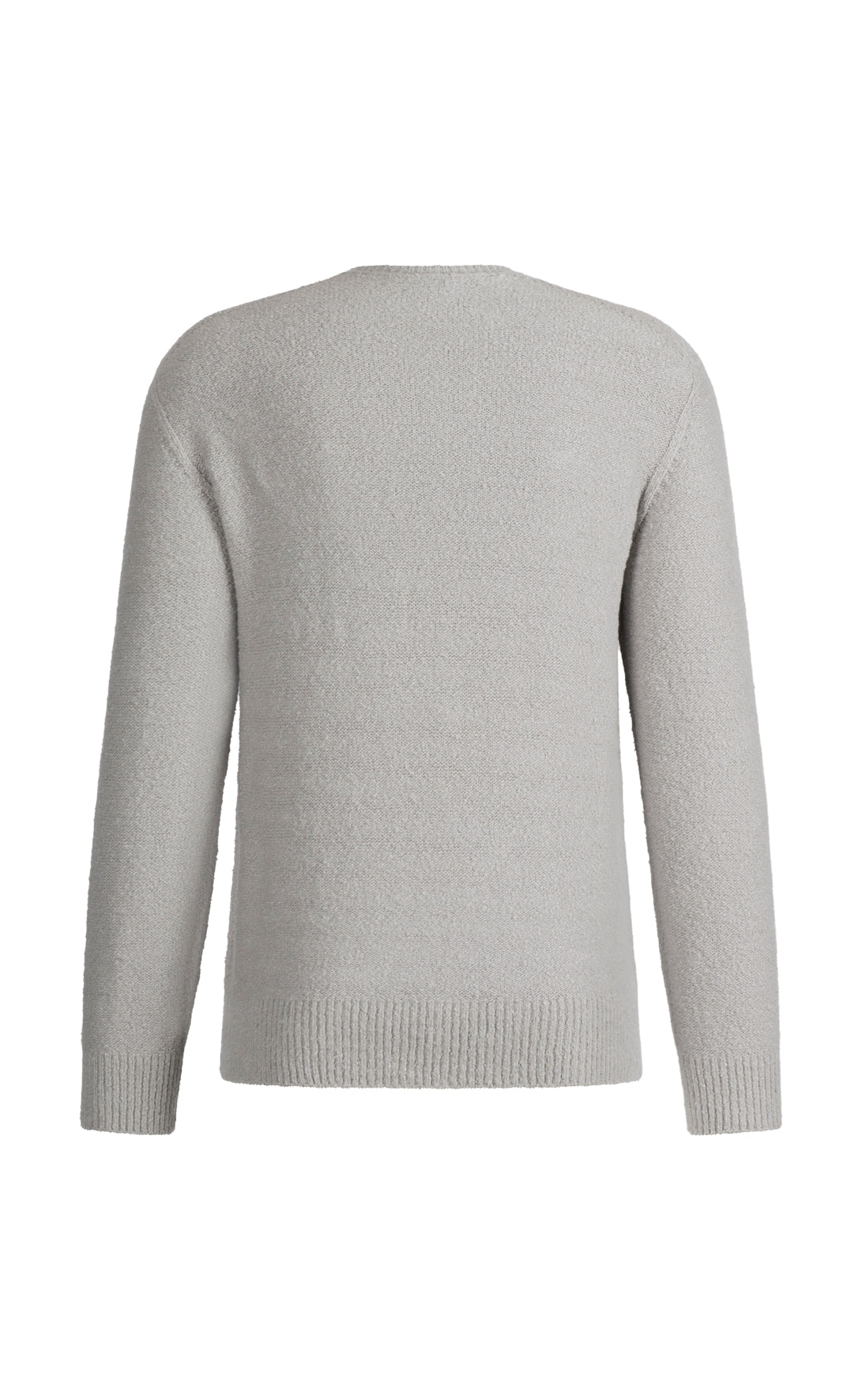 Nahtlos gestrickter Rundhals-Pullover aus hautfreundlicher Winterbaumwolle, relaxed fit