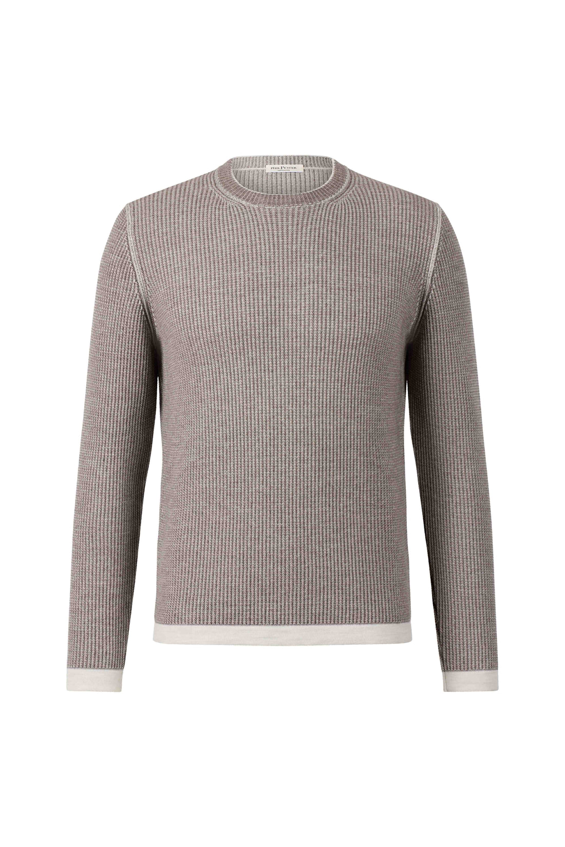 Sportlicher Two-tone Pullover aus Merino-Baumwollmix, relaxed fit