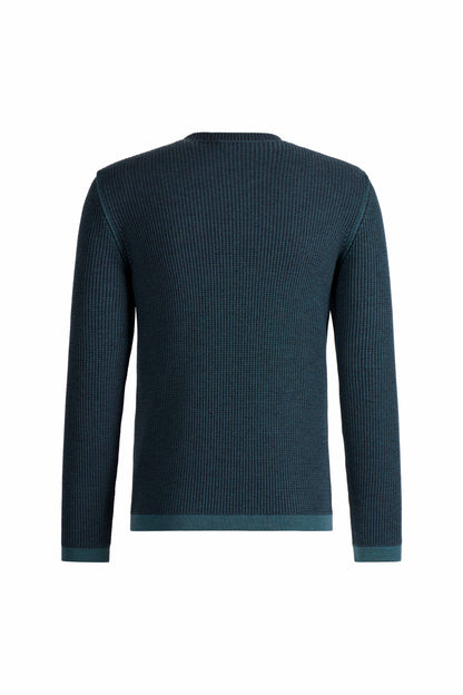 Sportlicher Two-tone Pullover aus Merino-Baumwollmix, relaxed fit