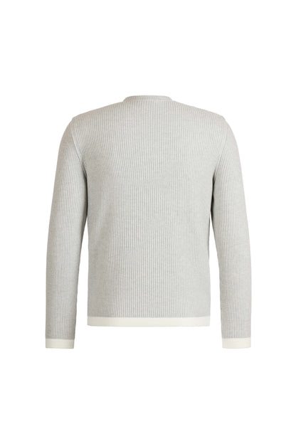 Sportlicher Two-tone Pullover aus Merino-Baumwollmix, relaxed fit