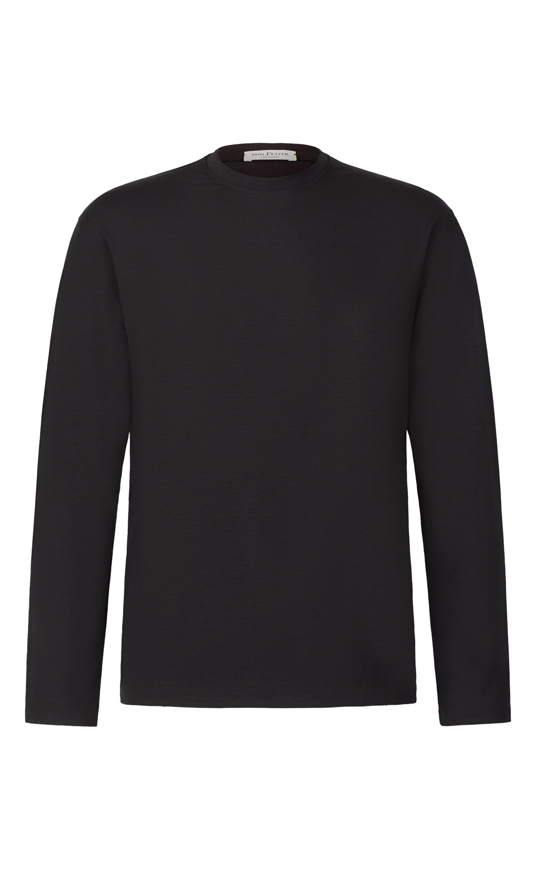 Pflegeleichtes Premium-Langarm-Shirt aus dezent körnigem Viskose-Jersey, relaxed fit