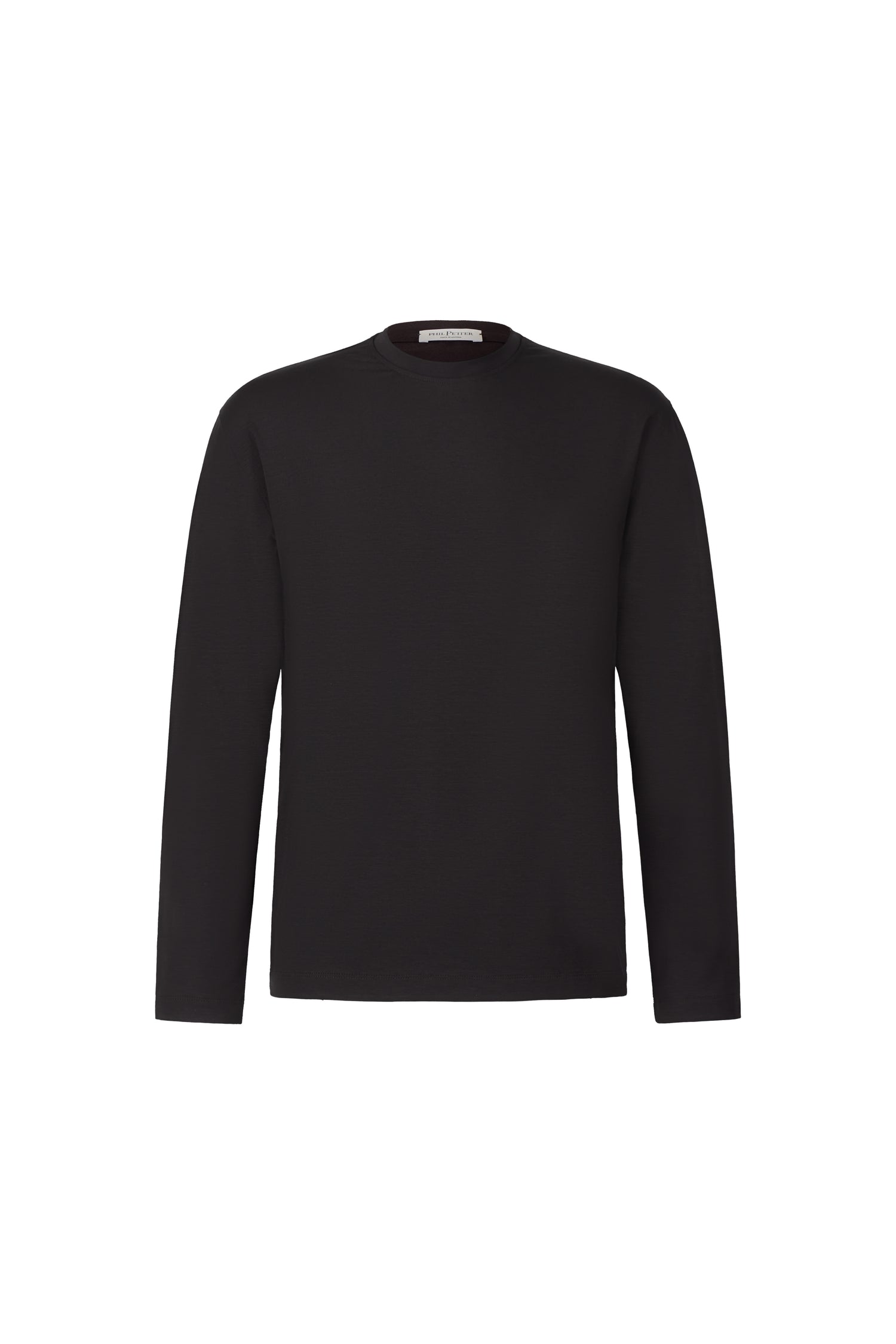 Pflegeleichtes Premium-Langarm-Shirt aus dezent körnigem Viskose-Jersey, relaxed fit