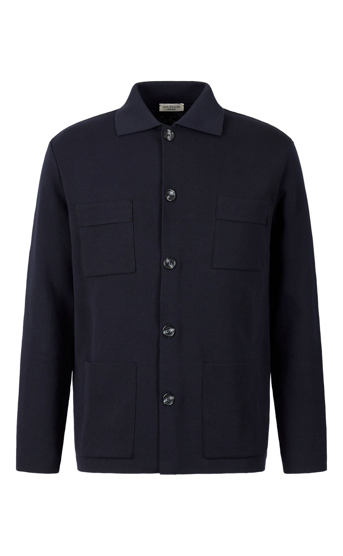 Milano-Strick-Overshirt aus feinster Baumwolle, Relaxed Fit