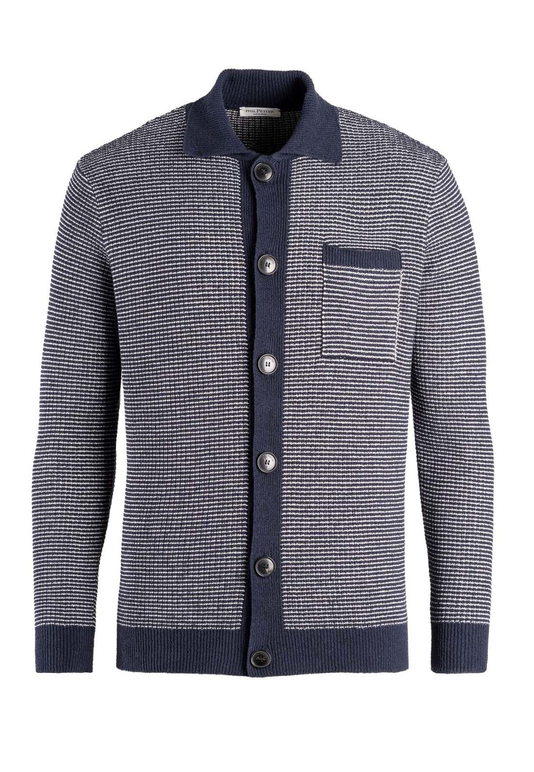 Knopfjacke aus Baumwoll-Bouclé und kühlender Baumwolle