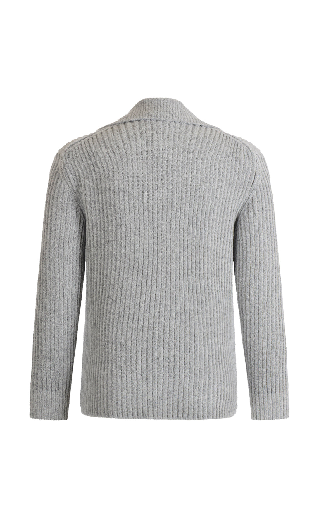 Overshirt aus leichtem Merino-Bouclé-Garn in Rippenstruktur, relaxed fit