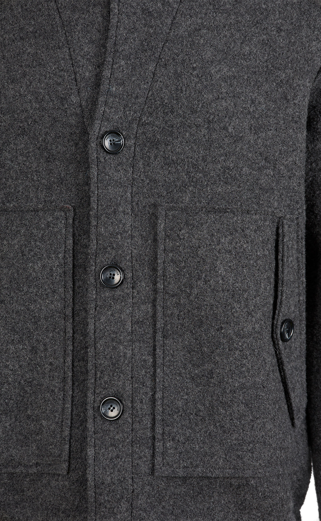 Blouson aus 100% gewalkter Merinowolle mit Strickkragen, relaxed fit