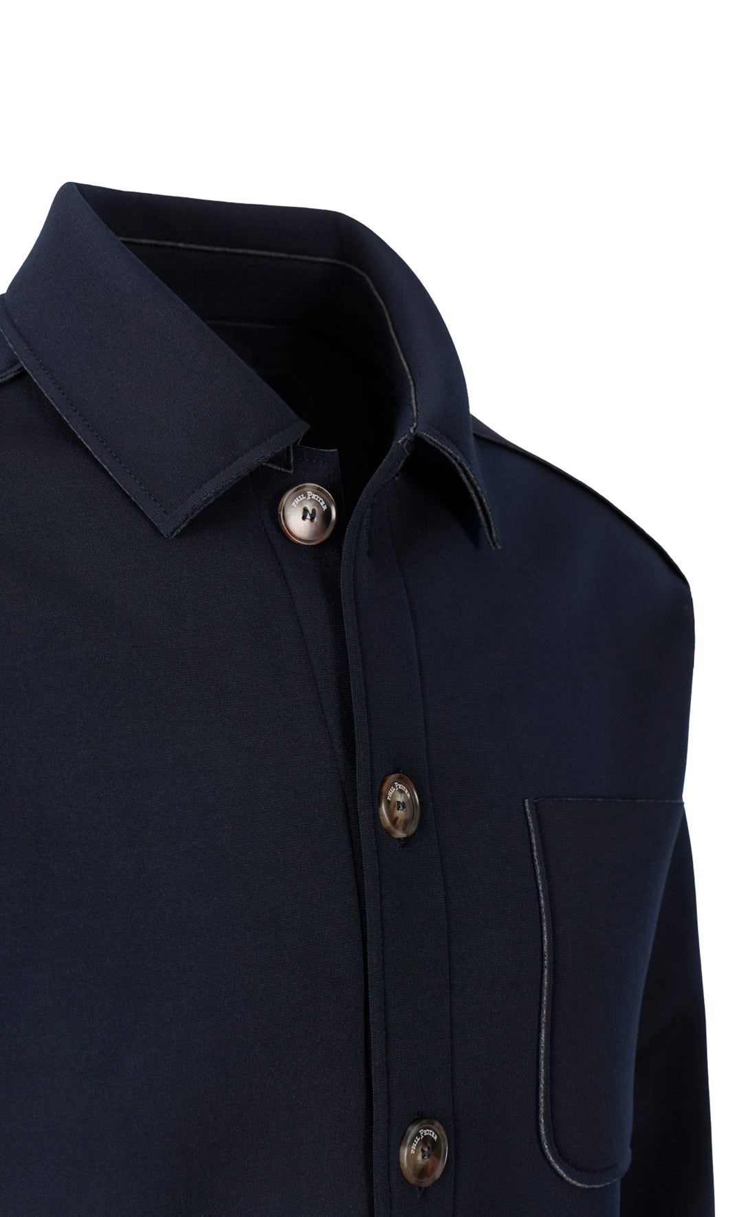 Overshirt aus gebondetem Stretch-Jersey, innen weiche Viskose, Relaxed Fit