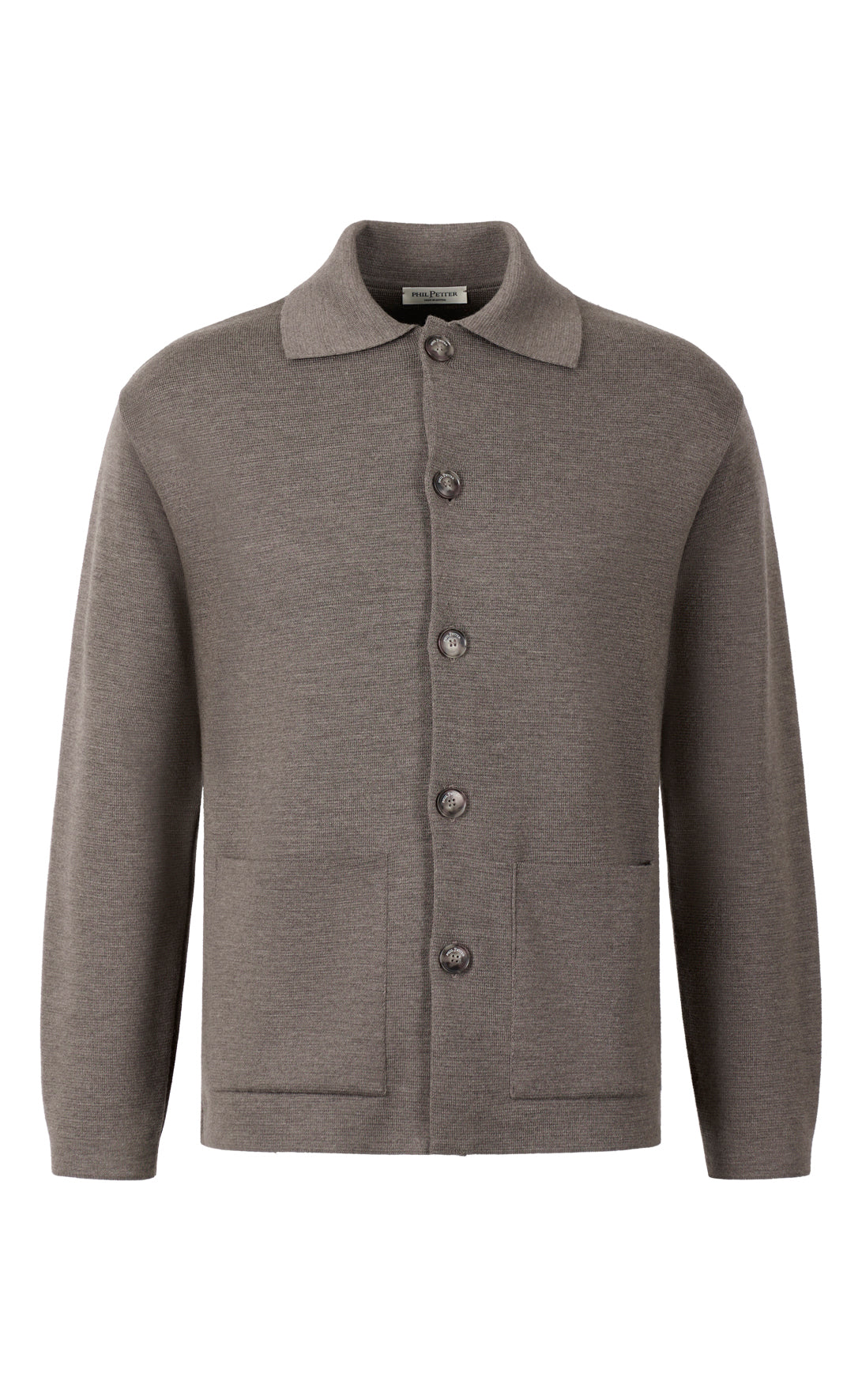 Robustes Strick-Overshirt aus feinster Merinowolle, relaxed fit