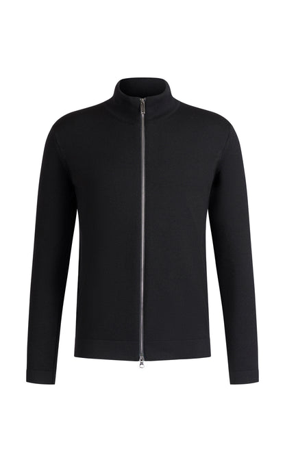 Zippjacke aus Merinowolle mit Stretchanteil für maximalen Komfort