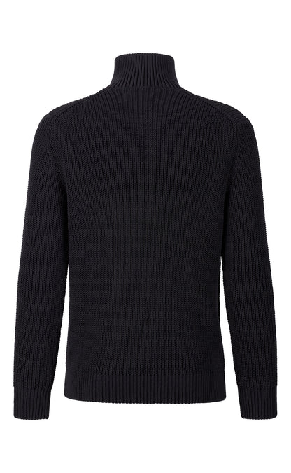 Zippjacke aus technischem Baumwoll-Effektgarn, Regular Fit