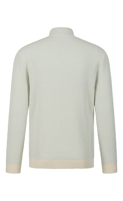 Zippjacke aus Baumwolle-Bouclé und kühlender Baumwolle