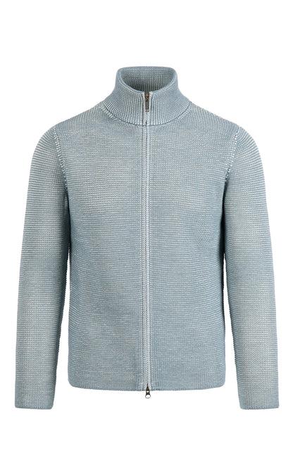 Zippjacke  aus >10.000m feinster Merinowolle, regular fit