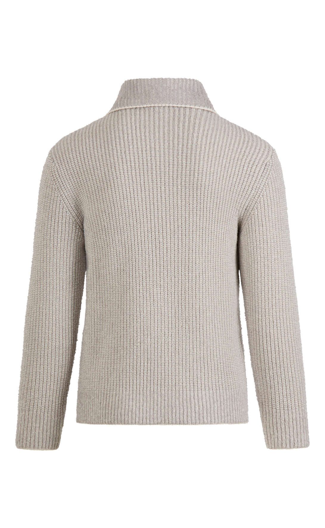 Zippjacke in 2-färbiger Perlfangstruktur aus Merinowolle, relaxed fit