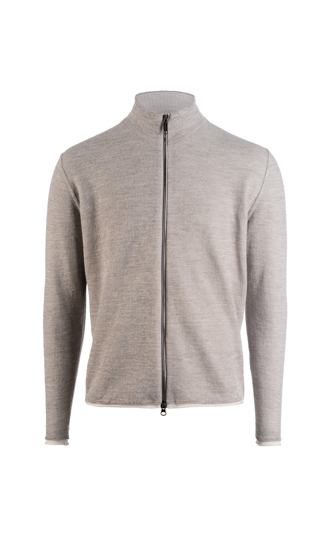 Zippjacke aus Leinen-Doubleface, relaxed fit