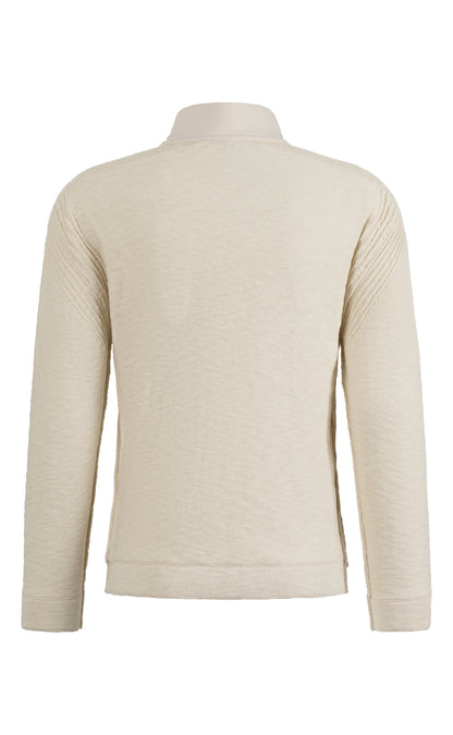 Sportliche Hybrid-Zippjacke aus weicher Baumwolle, Relaxed Fit