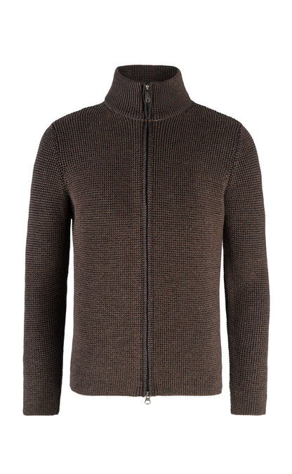 Zippjacke aus 10.000 Meter feinster Merinowolle, regular fit