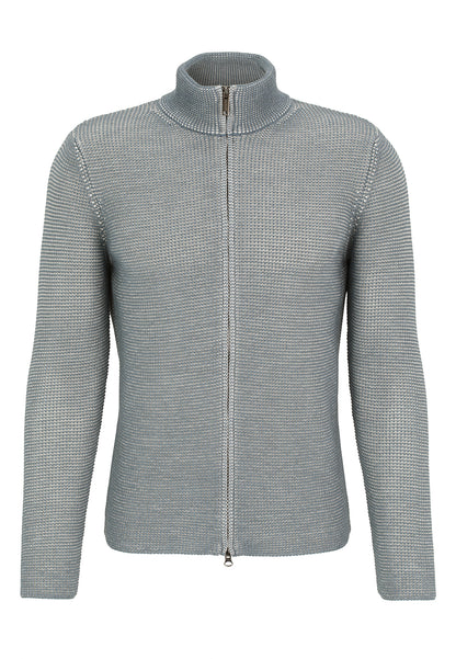 Zippjacke aus 10.000 Meter feinster Merinowolle, regular fit