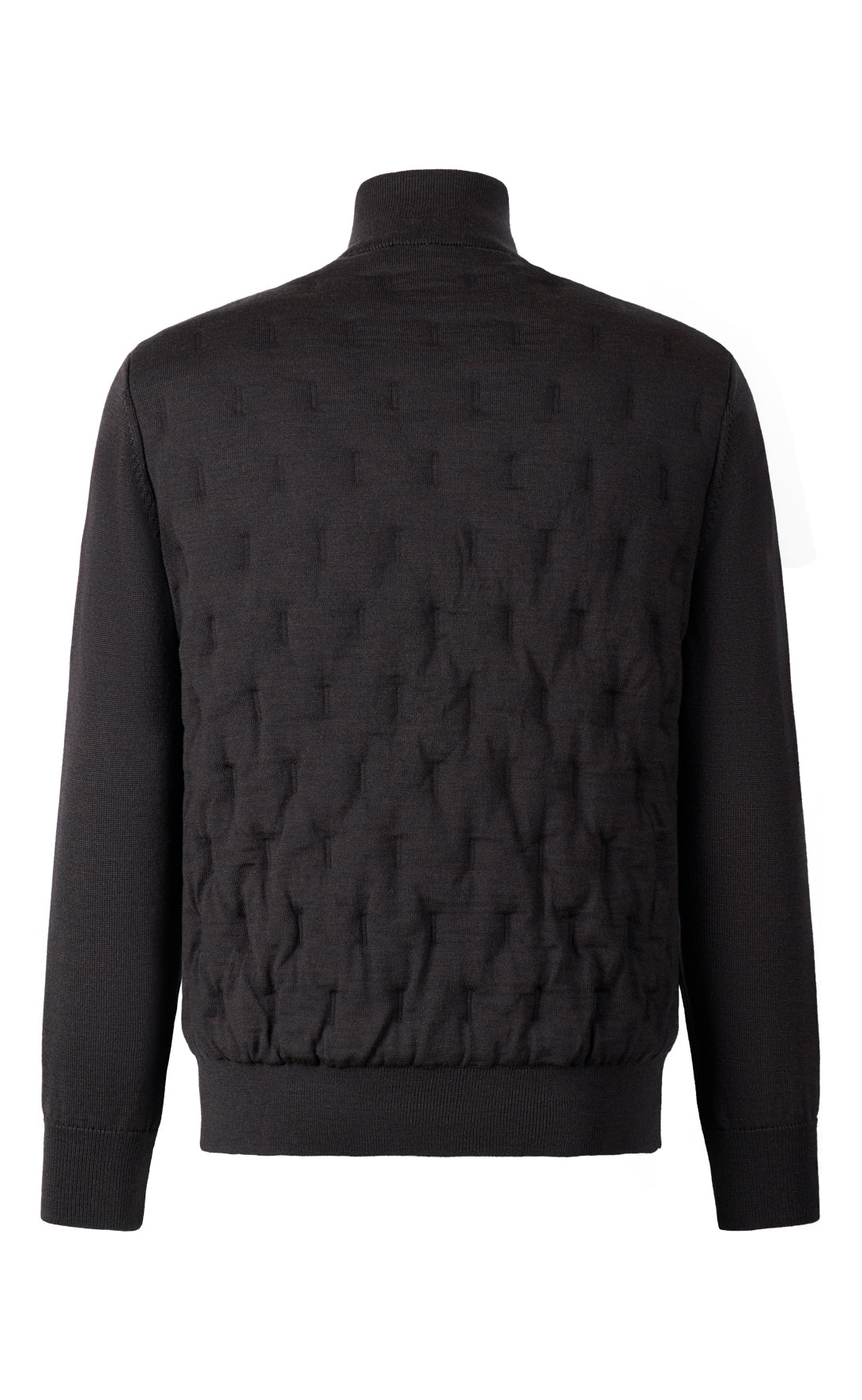 Innovative Outdoor-Strickjacke in Steppoptik aus feinster Merinowolle, relaxed fit