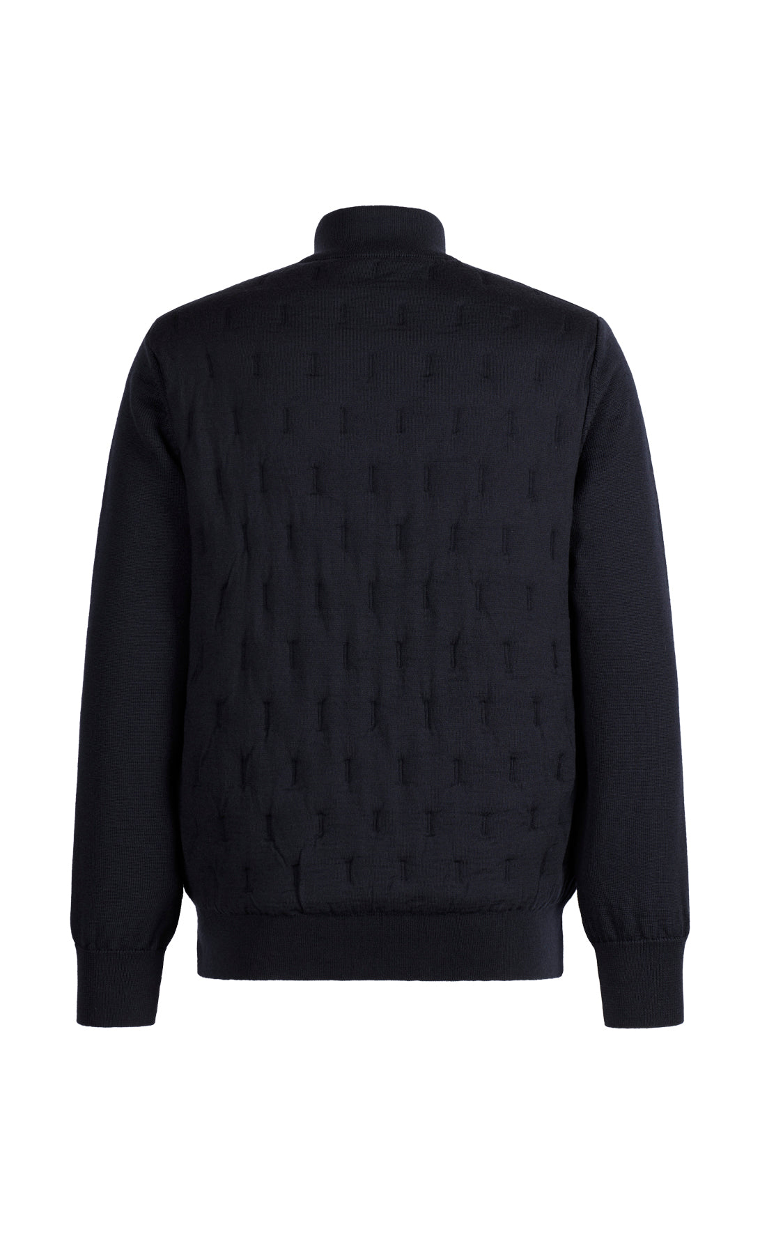 Innovative Outdoor-Strickjacke in Steppoptik aus feinster Merinowolle, relaxed fit