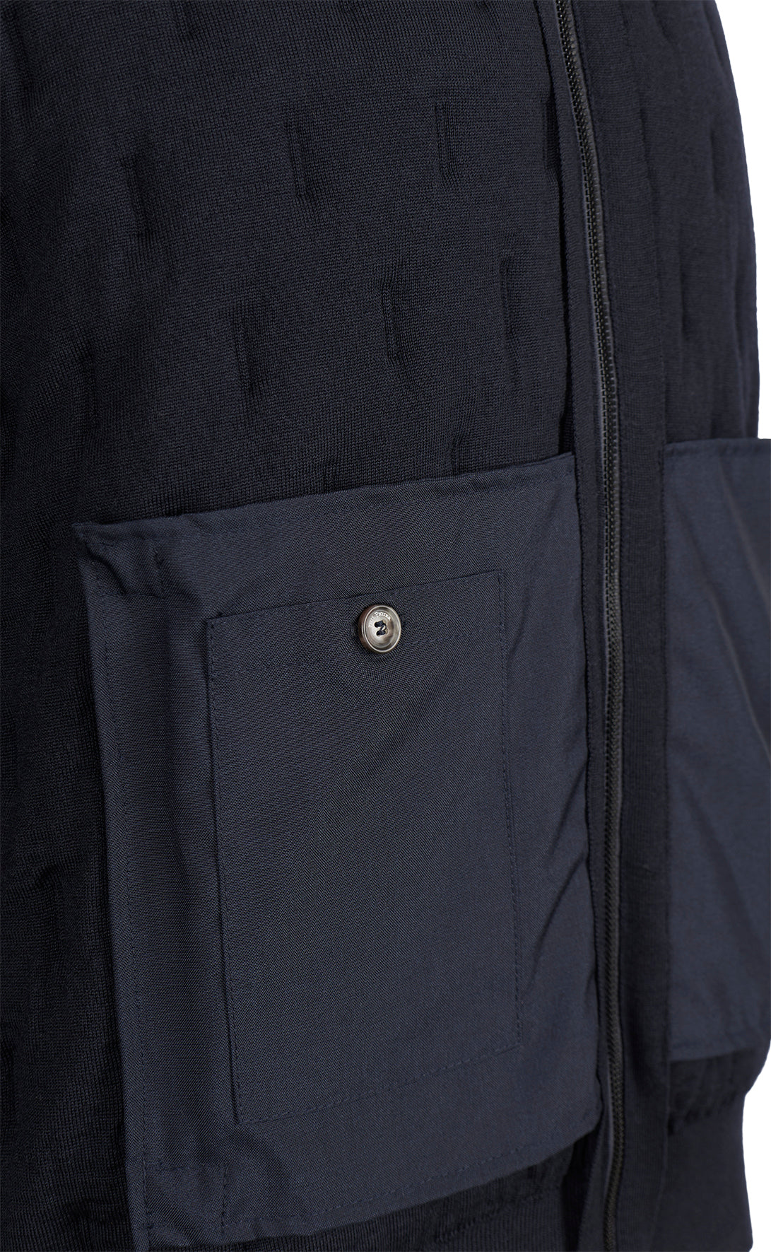 Innovative Outdoor-Strickjacke in Steppoptik aus feinster Merinowolle, relaxed fit