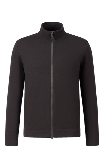 Super komfortable Zippjacke aus Merinowolle mit funktionalem Stretchanteil, regular fit
