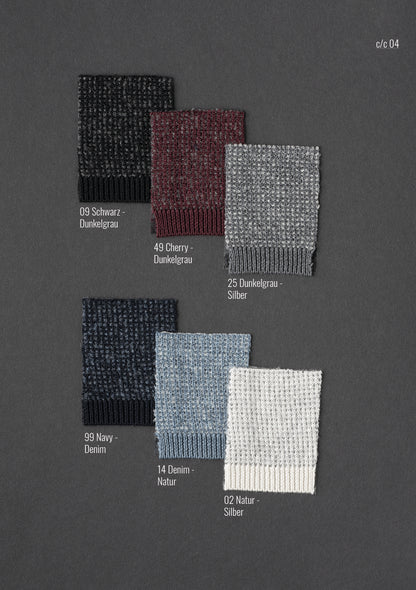 Kapuzen-Zippjacke in Sweater-Optik aus leichtem Merino-Bouclégarn, relaxed fit