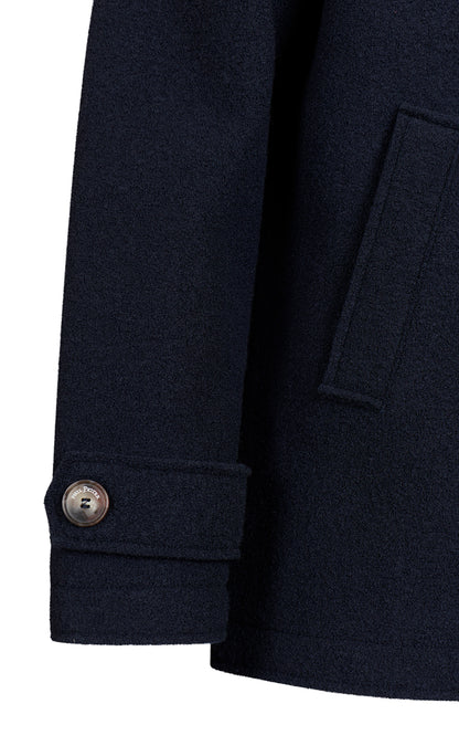Cabanjacke aus reinem Outdoor-Merino-Wollwalk, relaxed fit