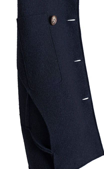 Cabanjacke aus reinem Outdoor-Merino-Wollwalk, relaxed fit