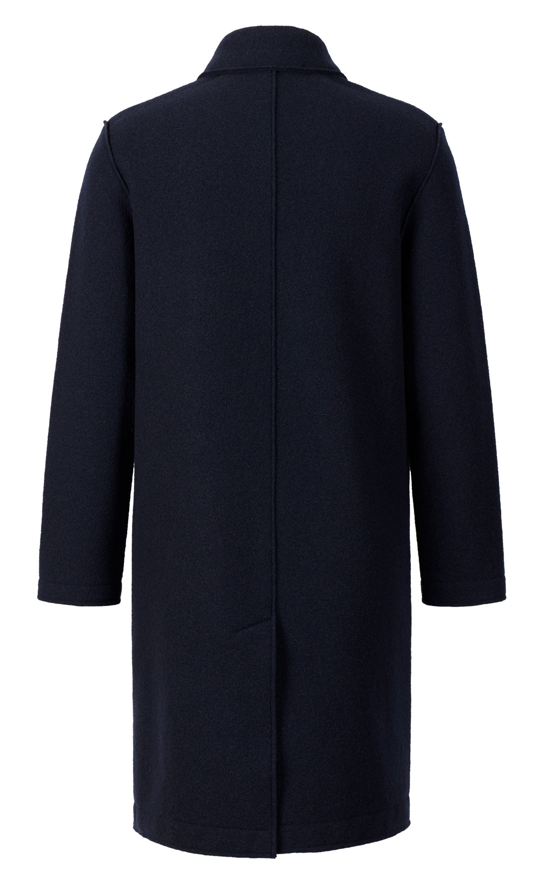 Zeitloser Mantel aus reinem Merino-Wollwalk, relaxed fit