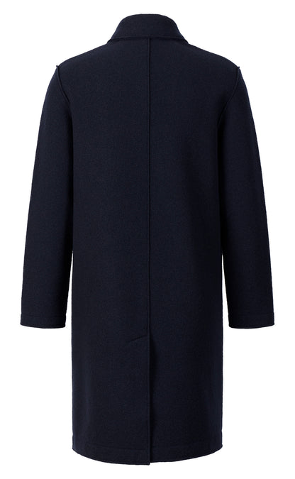 Zeitloser Mantel aus reinem Merino-Wollwalk, relaxed fit