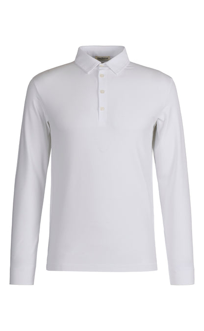 Polo langarm aus Viskose Premium Jersey