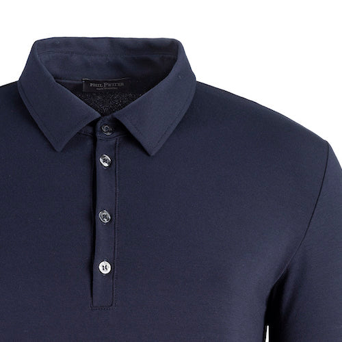 Polo langarm aus Viskose Premium Jersey